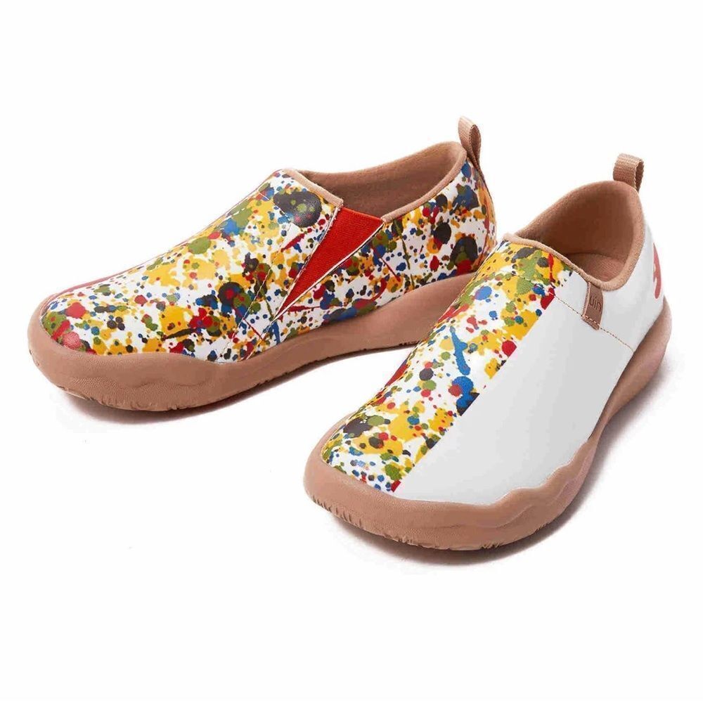 UIN Women's Walking Shoes Microfiber Comfort Loafers (Toledo 2 - Color Border) - Picture 3 of 8